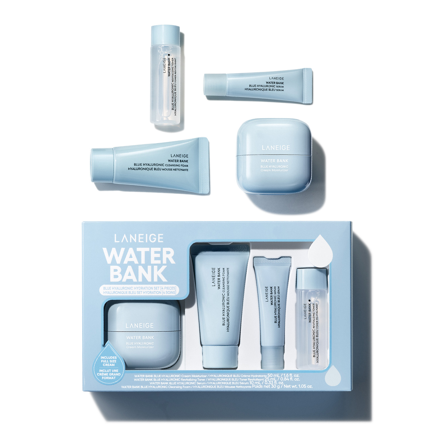 WATER BANK BLUE HYALURONIC HYDRATION SET (SET HIDRATANTE DE ÁCIDO HIALURÓNICO AZUL)